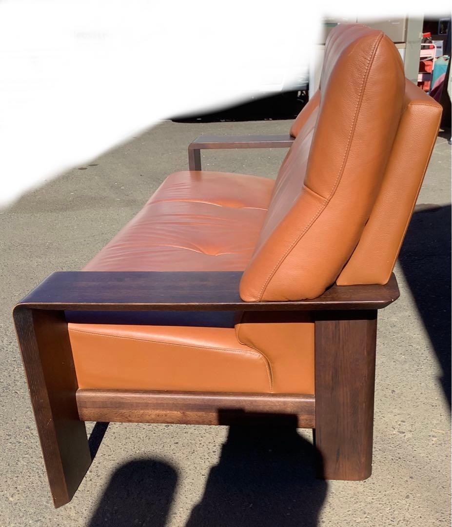 カリモク家具 チターノ ダンテ 3人掛けソファ 本革製 W15003K468