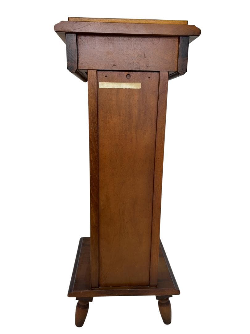 美品 カリモク コロニアル 電話台 サイドテーブル キャビネット b002