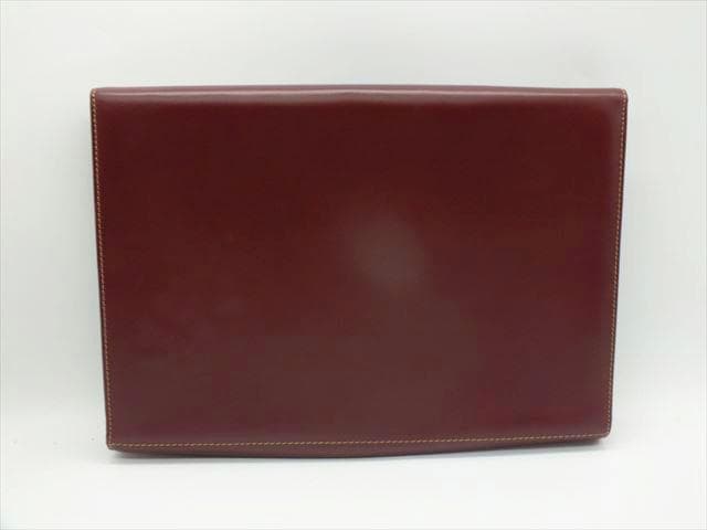 [2989]　美品ですが　＊カルティエ＊　マストライン　レザー　クラッチバック