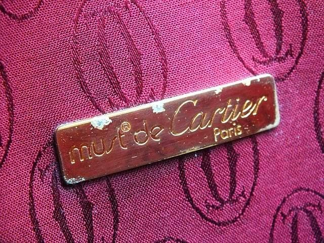 [2989]　美品ですが　＊カルティエ＊　マストライン　レザー　クラッチバック