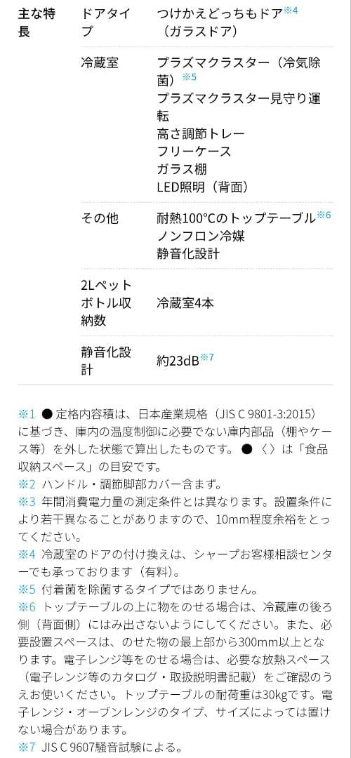 SHARP 冷蔵庫 SJ-GD15J ホワイト