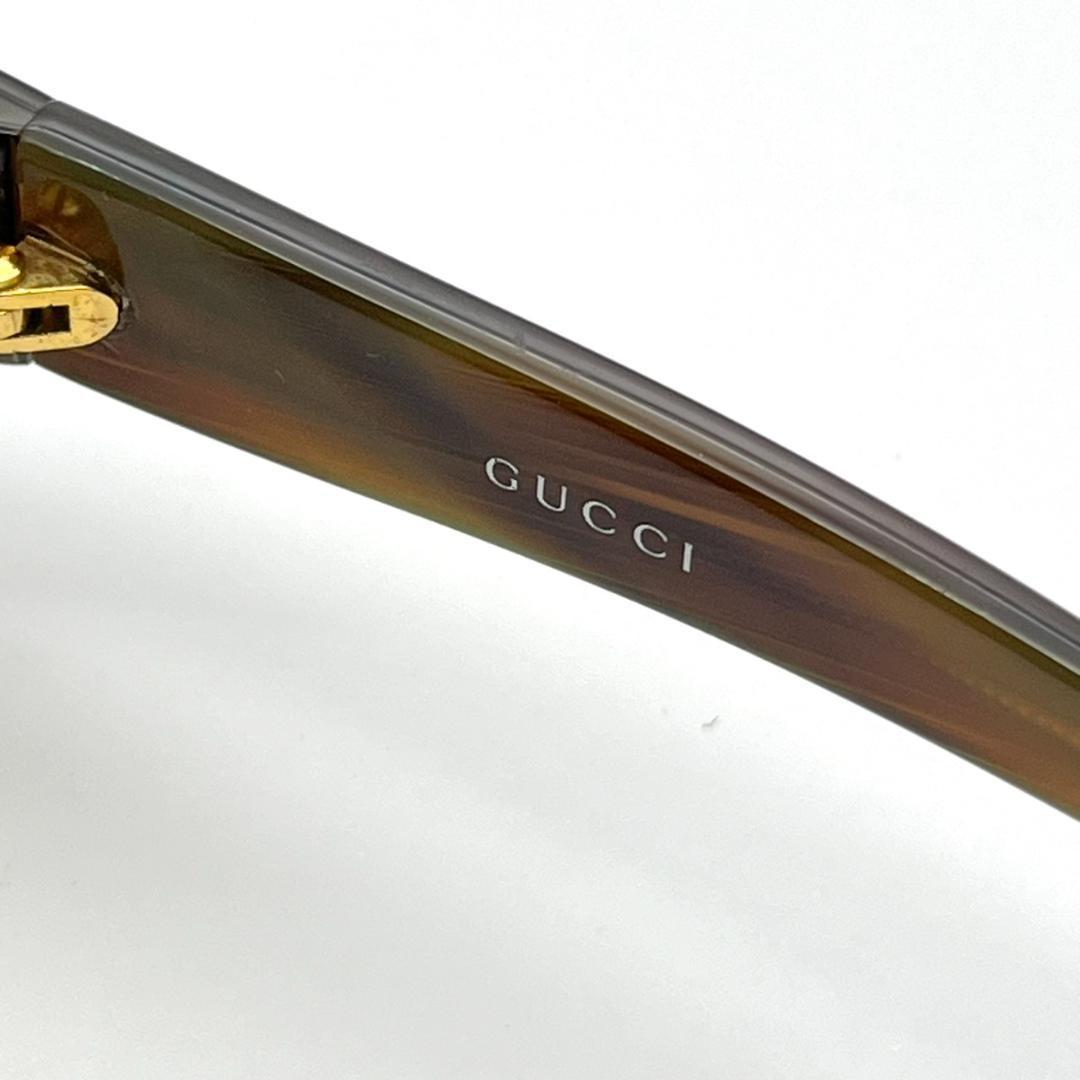 美品 GUCCI サングラス べっ甲 度無し Gロゴ ゴールド金具 GG2522