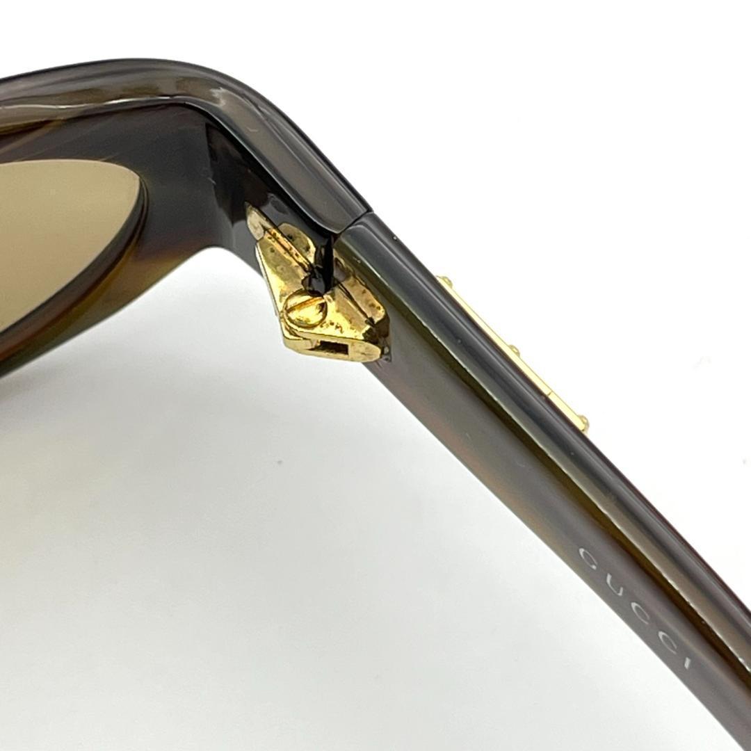 美品 GUCCI サングラス べっ甲 度無し Gロゴ ゴールド金具 GG2522
