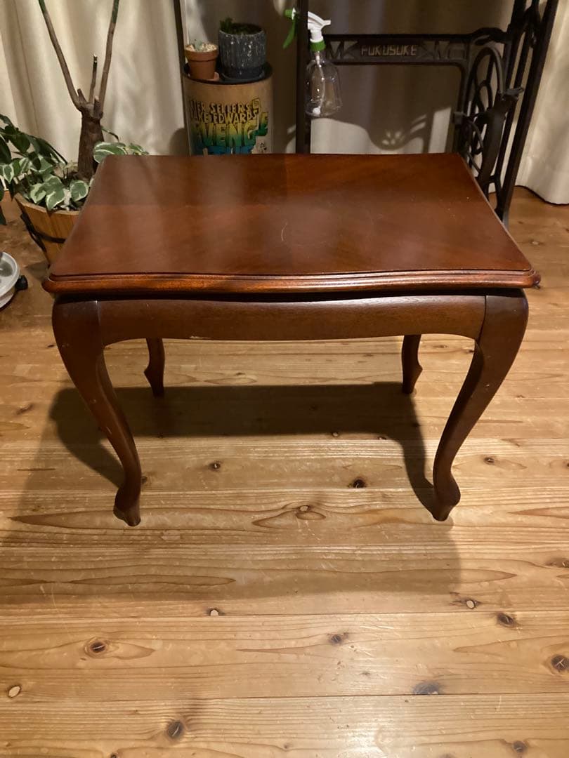 マルニ木工　サイドテーブル　カフェテーブル　昭和レトロ　猫足①