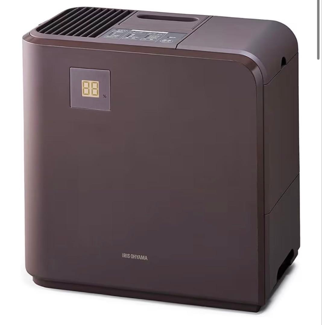 アイリスオーヤマ 加湿器 大容量 スチーム式　HVH-500R1-T ブラウン