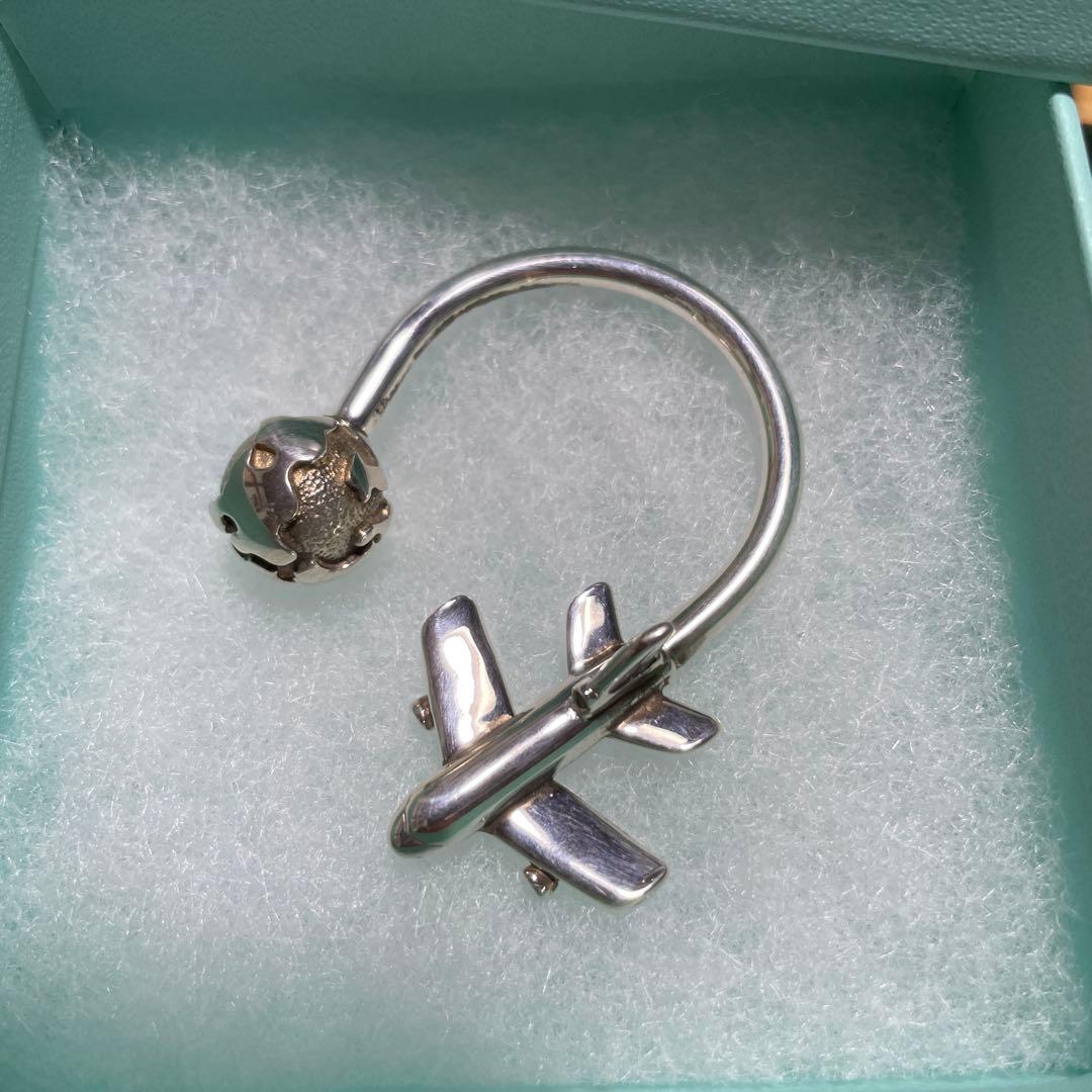 【mochapanda専用】 TIFFANY 飛行機と地球儀　キーリング