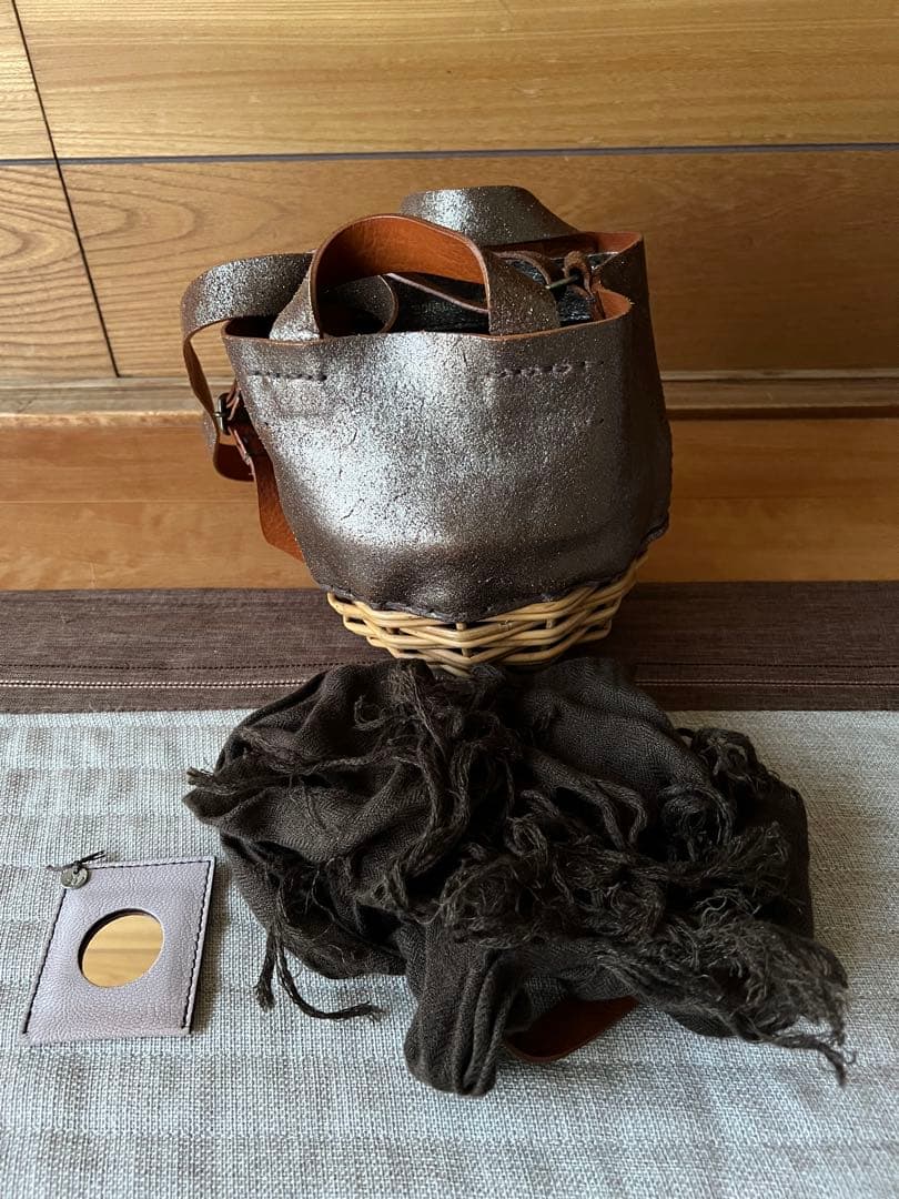 美品⭐︎エバゴス⭐︎カゴバック　ミニどんぐり