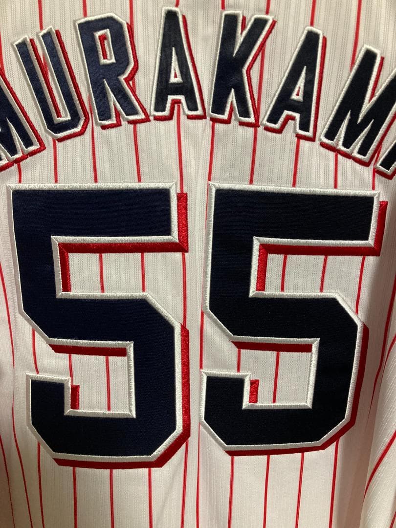 東京ヤクルトスワローズ　村上宗隆　ユニフォーム　優勝パッチ付き　Majestic