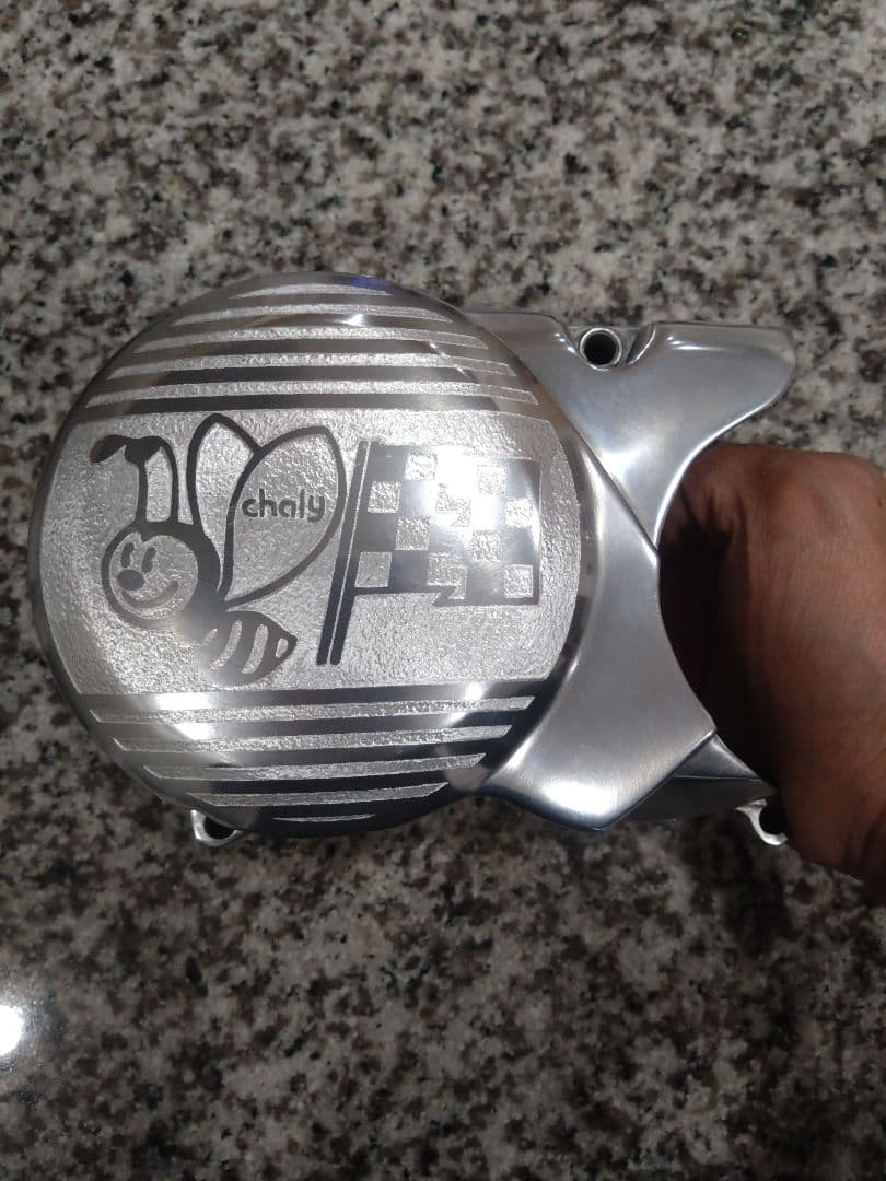 【限定1品】シャリー等　太足　ワイド　ジェネレーターカバー　彫り込み　ホンダ