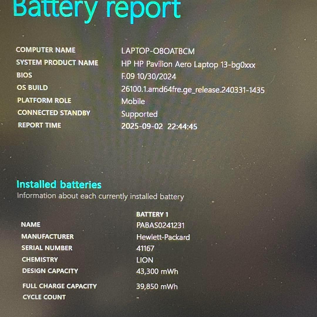 Windowsノート本体 hp pavilion aero 13-bg Ryzen5 8640U