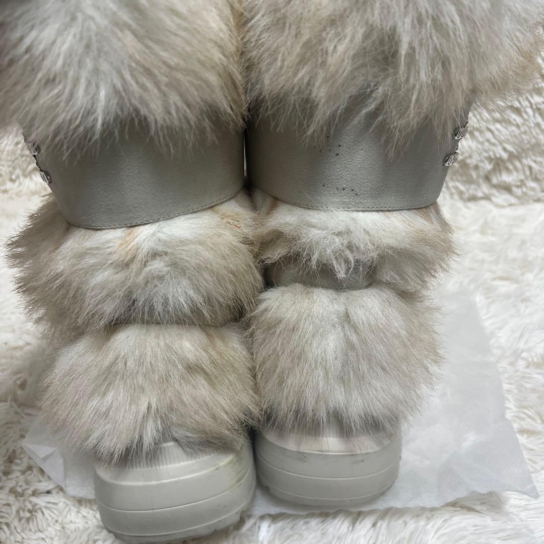 人気✨YELLO ファーブーツ 厚底　ファー　ムートン　厚底ブーツ　M