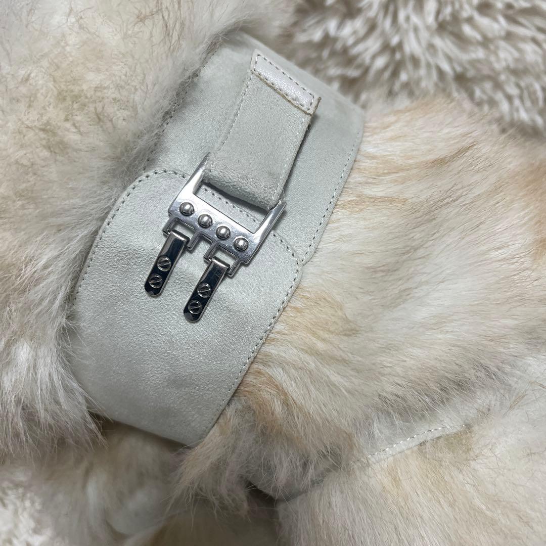 人気✨YELLO ファーブーツ 厚底　ファー　ムートン　厚底ブーツ　M