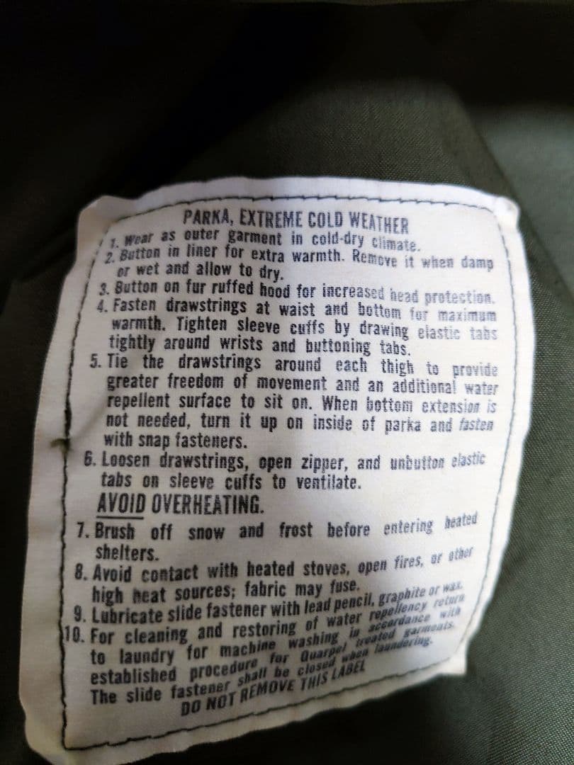 M65 フィッシュテールパーカー　実物フルセット