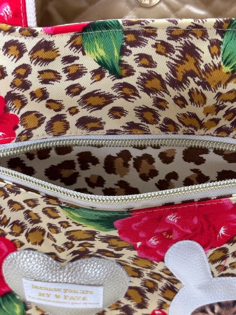 さ*ー様 コヤンイサムチョン　ハンドメイド　フリルトートバッグ　ヒョウ柄　サンダ