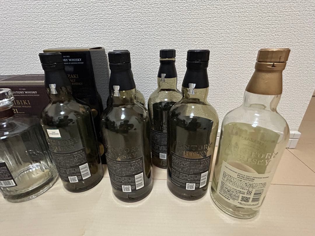 山崎18年・響21年　空瓶　空箱