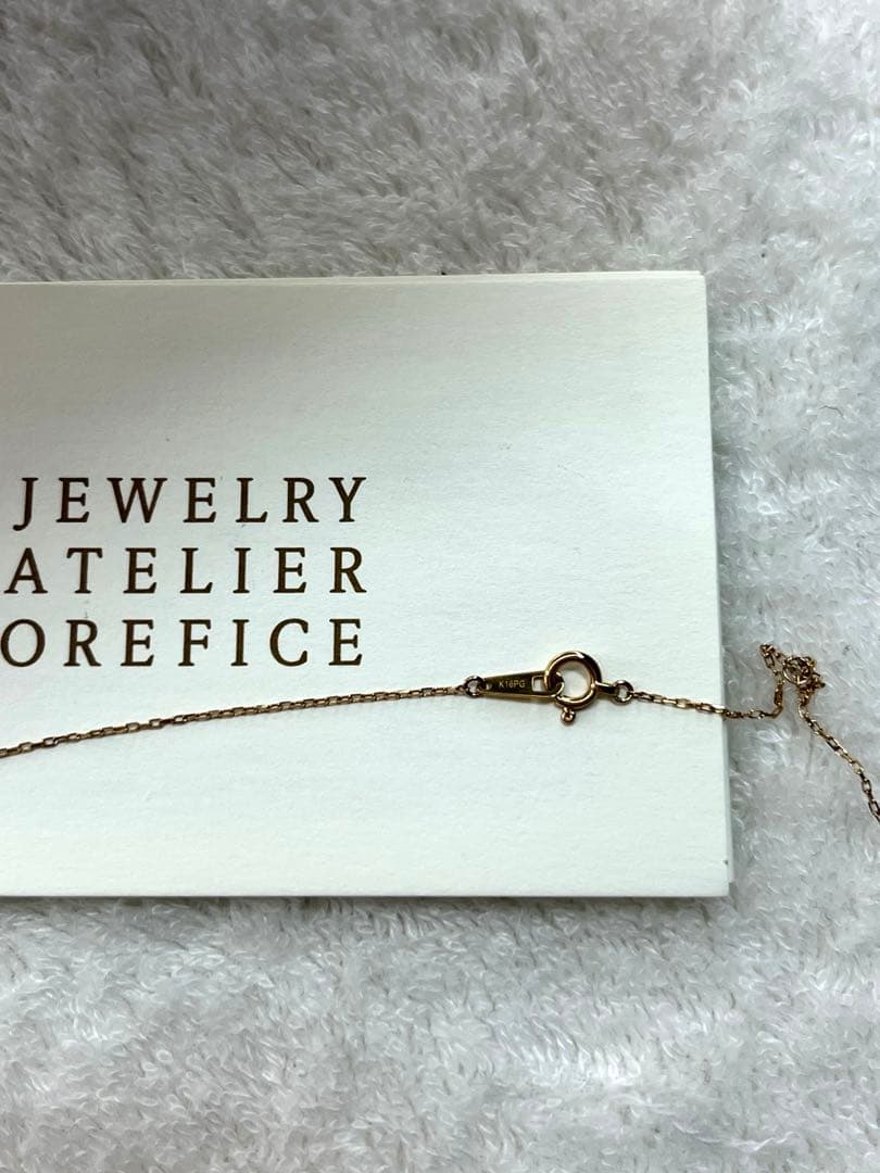 オレフィーチェ　メゾ　ピンクゴールド　ダイヤモンド0.15ct ネックレス