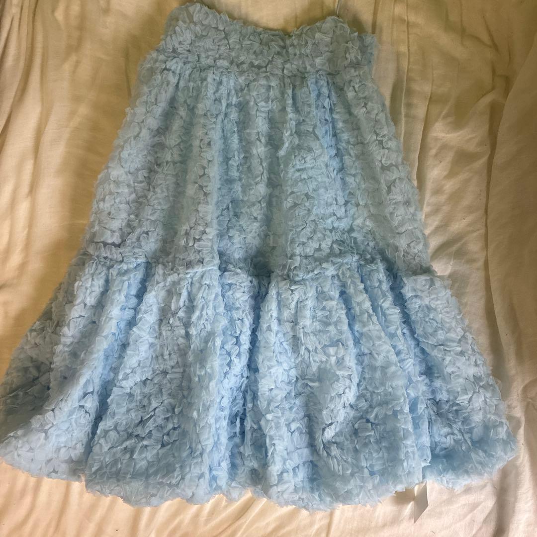 トップス TULLE BALLOON TUNIC (LIGHT BLUE)