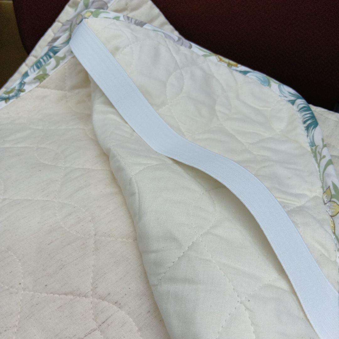 うさちゃん２枚セット　人気のコットンリネン敷きパッド。