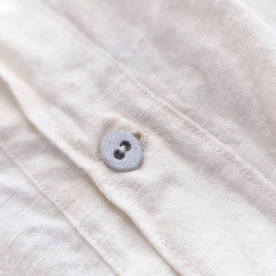 1900-30s フランス アンティーク リネン スモック　グランパシャツ