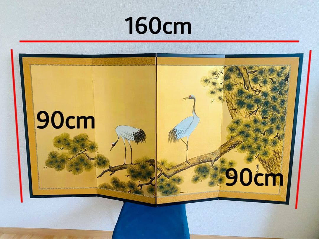 白い鳥の日本画 160cm x 90cm