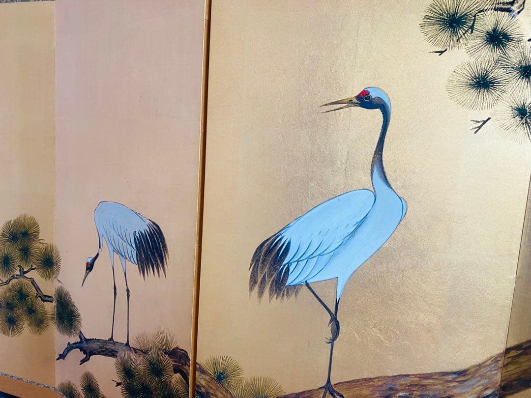 白い鳥の日本画 160cm x 90cm