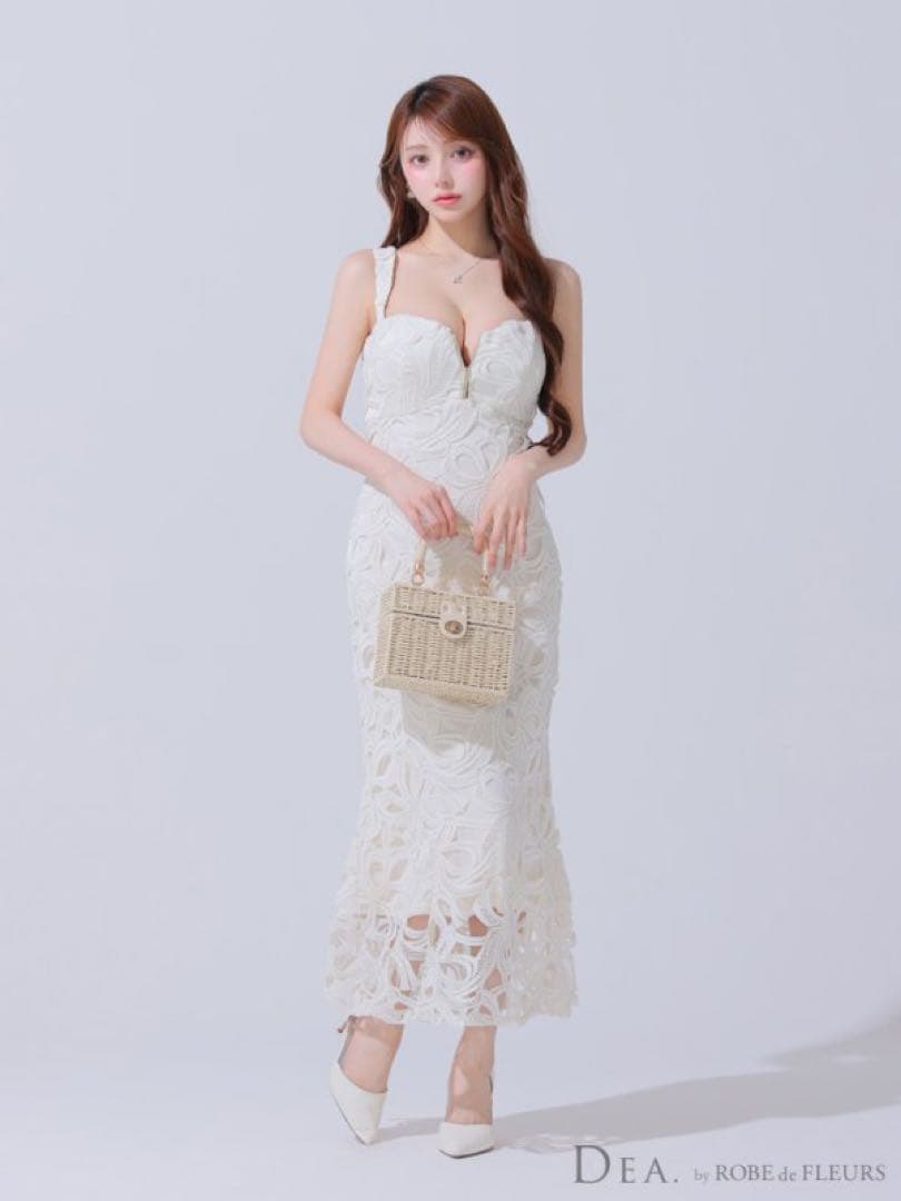 dea robe de fleurs ドレス　S アイボリー