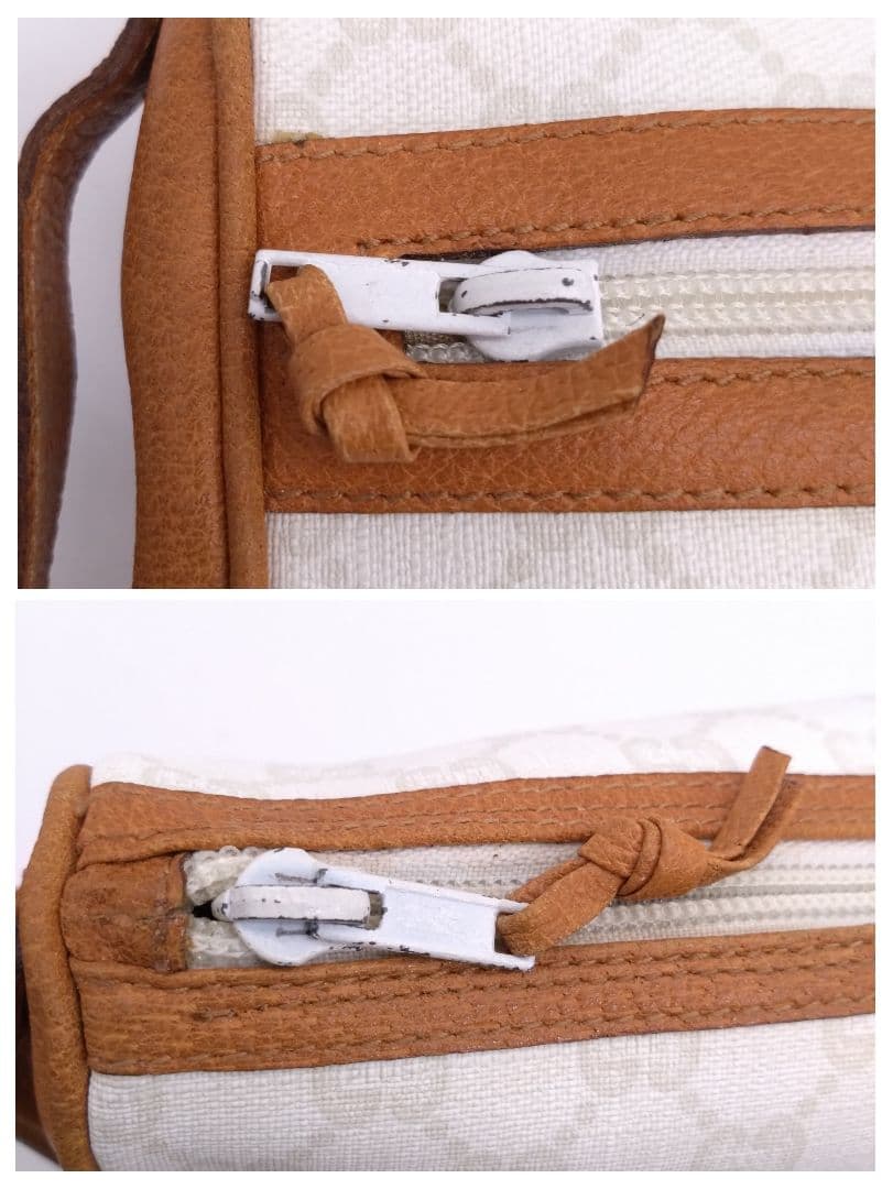 【美品】GUCCI 希少 クラッチバッグ セカンド ポーチ GGプラス総柄 白