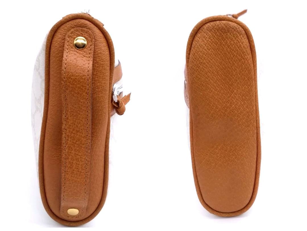 【美品】GUCCI 希少 クラッチバッグ セカンド ポーチ GGプラス総柄 白