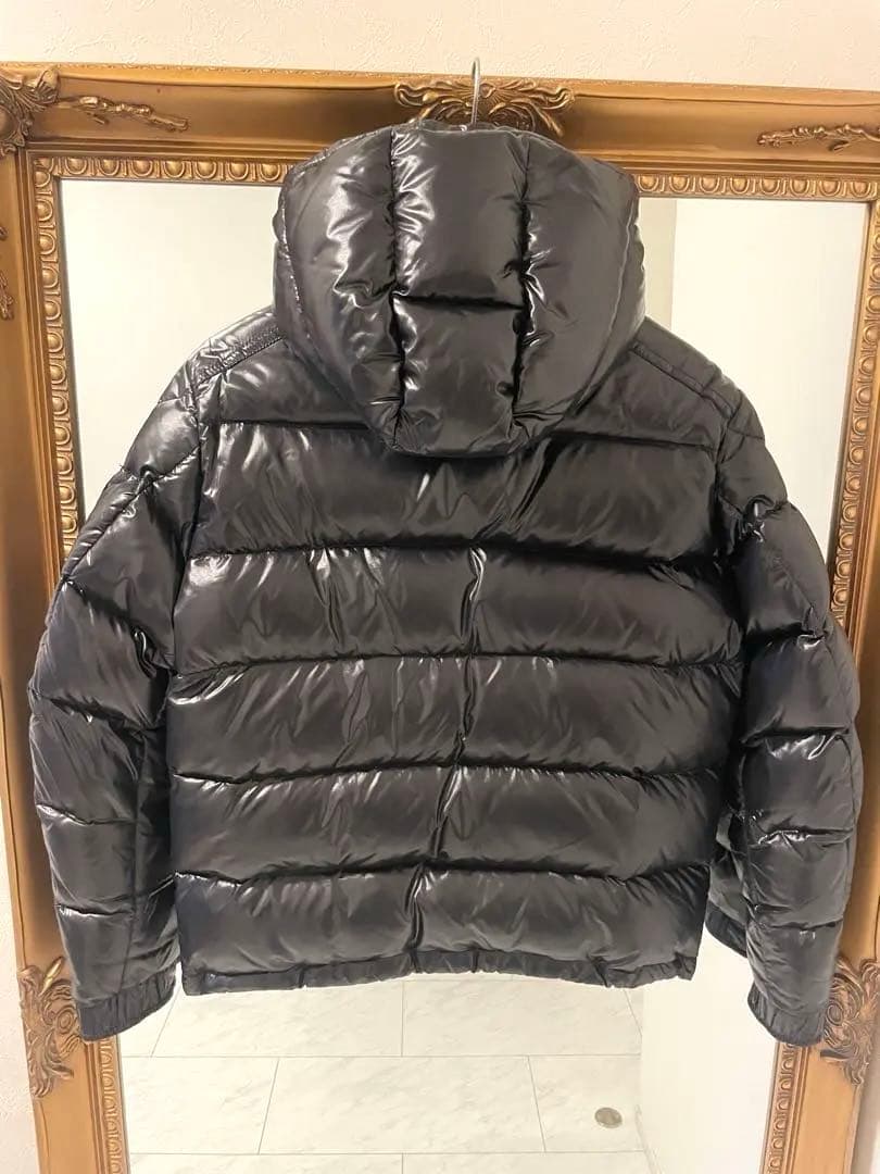 極美品モンクレールMAYAマヤ★サイズ2艶有黒L/モンクレールジャパン製正規品