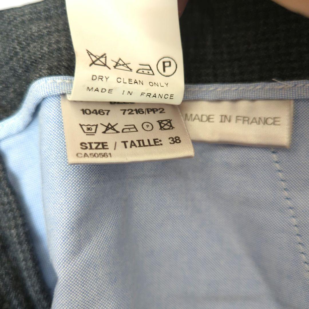 ベルナールザンス BERNARD ZINS スラックス グレー 千鳥格子 38