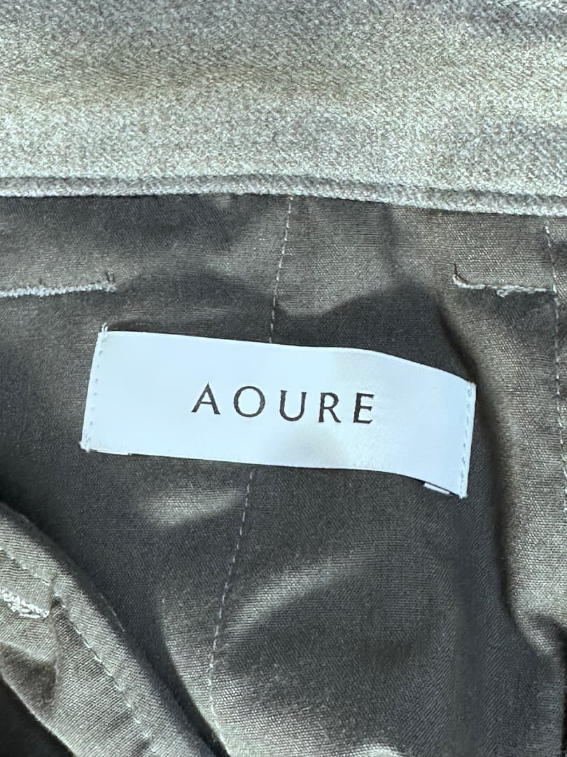 極美品 AOURE アウール ウォームパンツ スラックス Ｌ　グレー