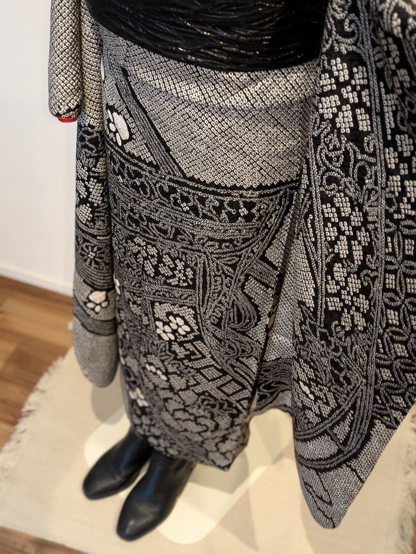 のん様 総絞り 振袖フルセット 身丈162裄67.5 黒 成人式 逸品