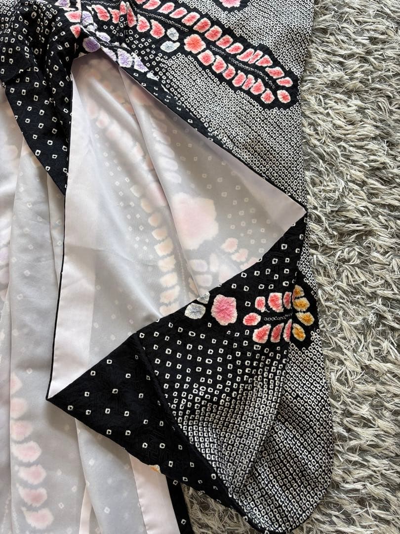 七五三　7歳　四つ身　着物　正絹　総絞り