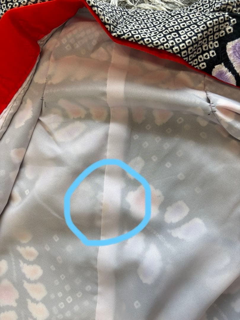 七五三　7歳　四つ身　着物　正絹　総絞り