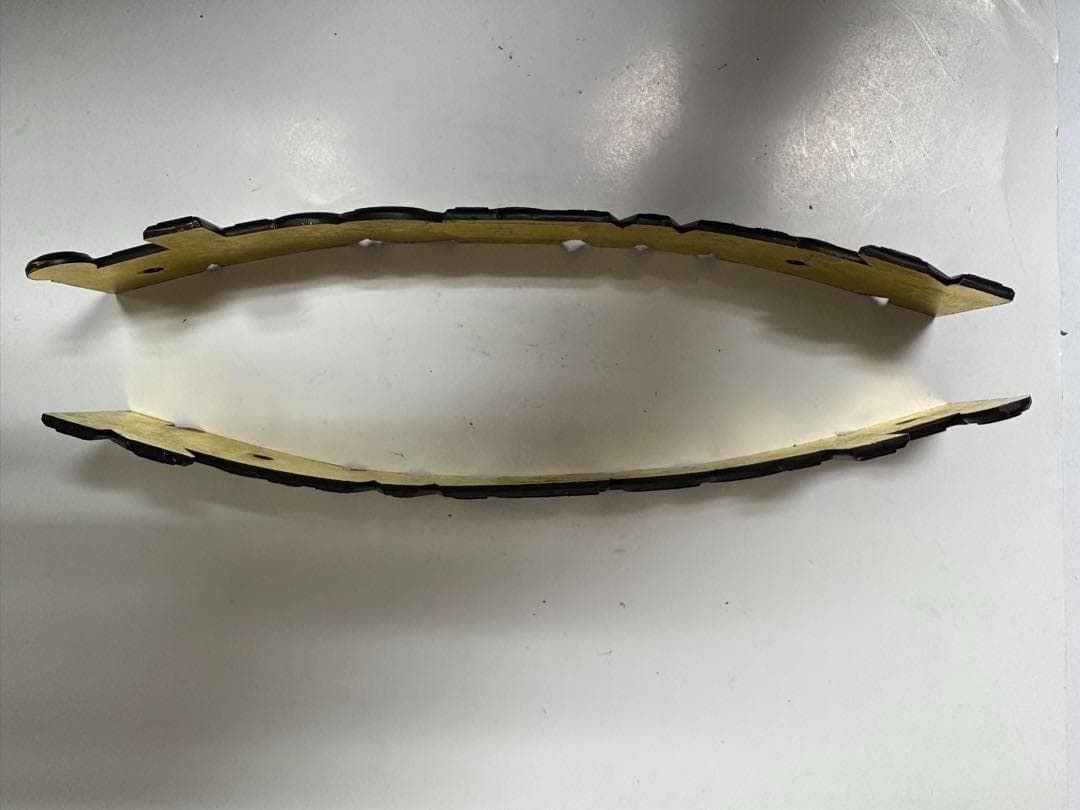 焼*ン様 Kawasaki　真鍮製タンクエンブレム140mm　曲げ加工済み　左右