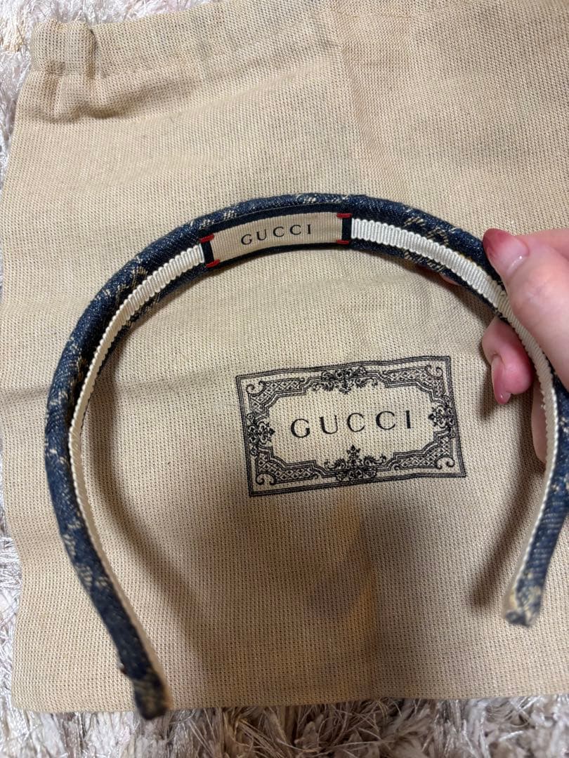 GUCCI デニム ヘアバンド