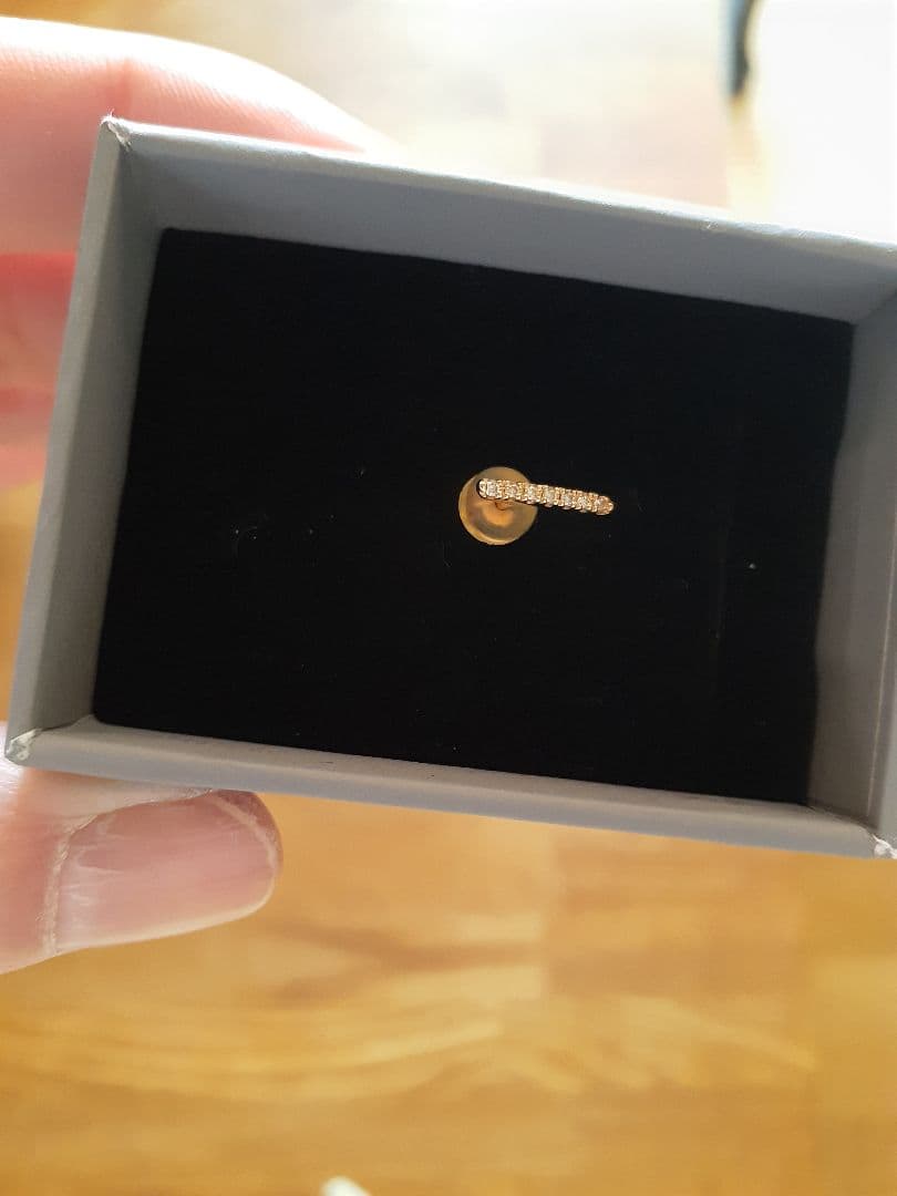 ヒロタカ　ステープル　ダイヤモンド　ピアス