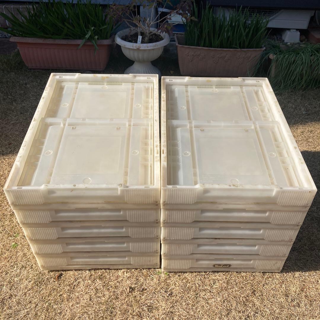 折りたたみ式プラスチックコンテナ 白　もずく様