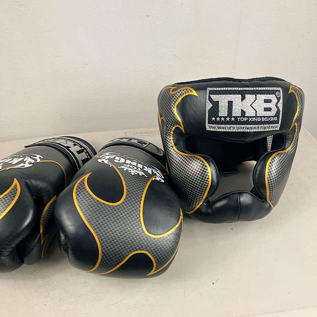 美品　王者ヘッドギア　トップキング キックボクシング　グローブ 14オンス L