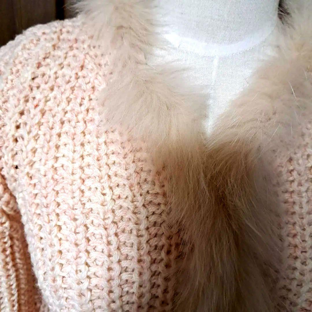 アンナモリナーリファー付 長袖カーディガンМ