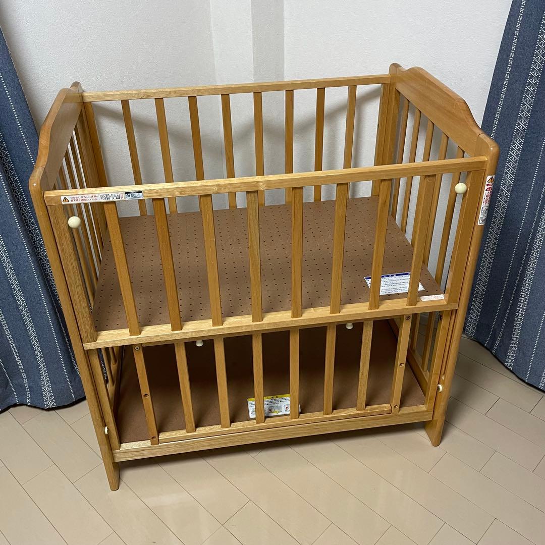 KATOJI ベビーベッド 木製 説明書付き