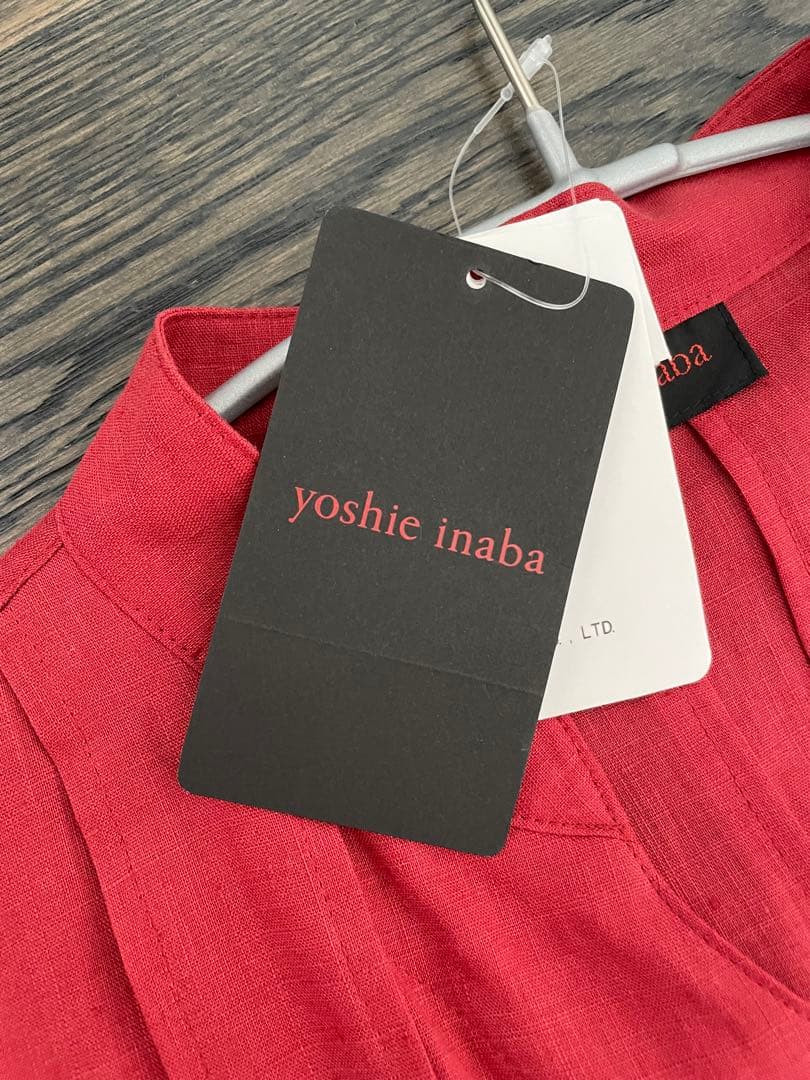 新品未使用 高級❗️ヨシエ イナバ 涼しい麻100%のシャツドレス