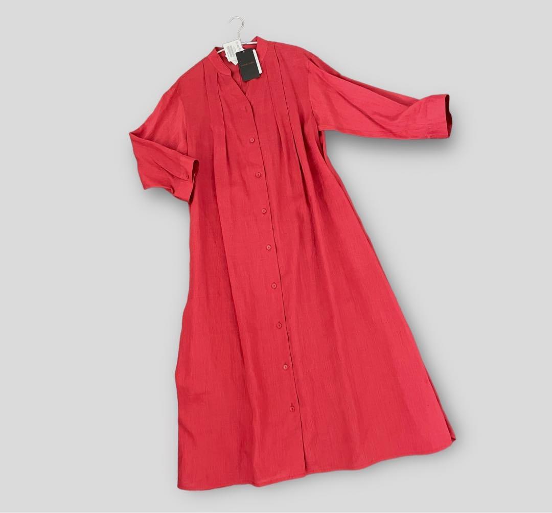 新品未使用 高級❗️ヨシエ イナバ 涼しい麻100%のシャツドレス