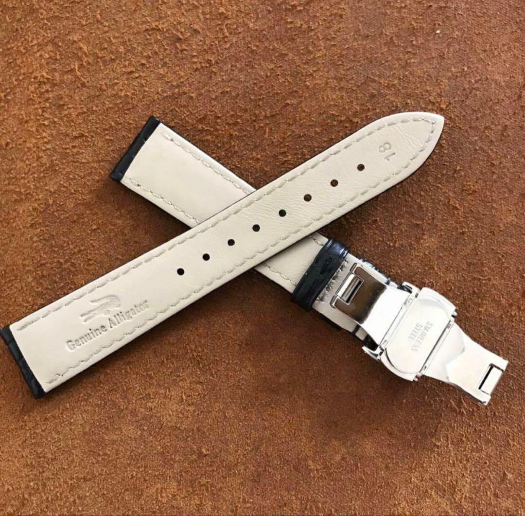 18 19 20 mm本革クロコダイル 腕時計ベルト ワニ革　人気商品