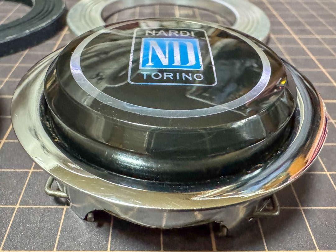 当時物 NARDI クラシック ホーンボタン リング セット