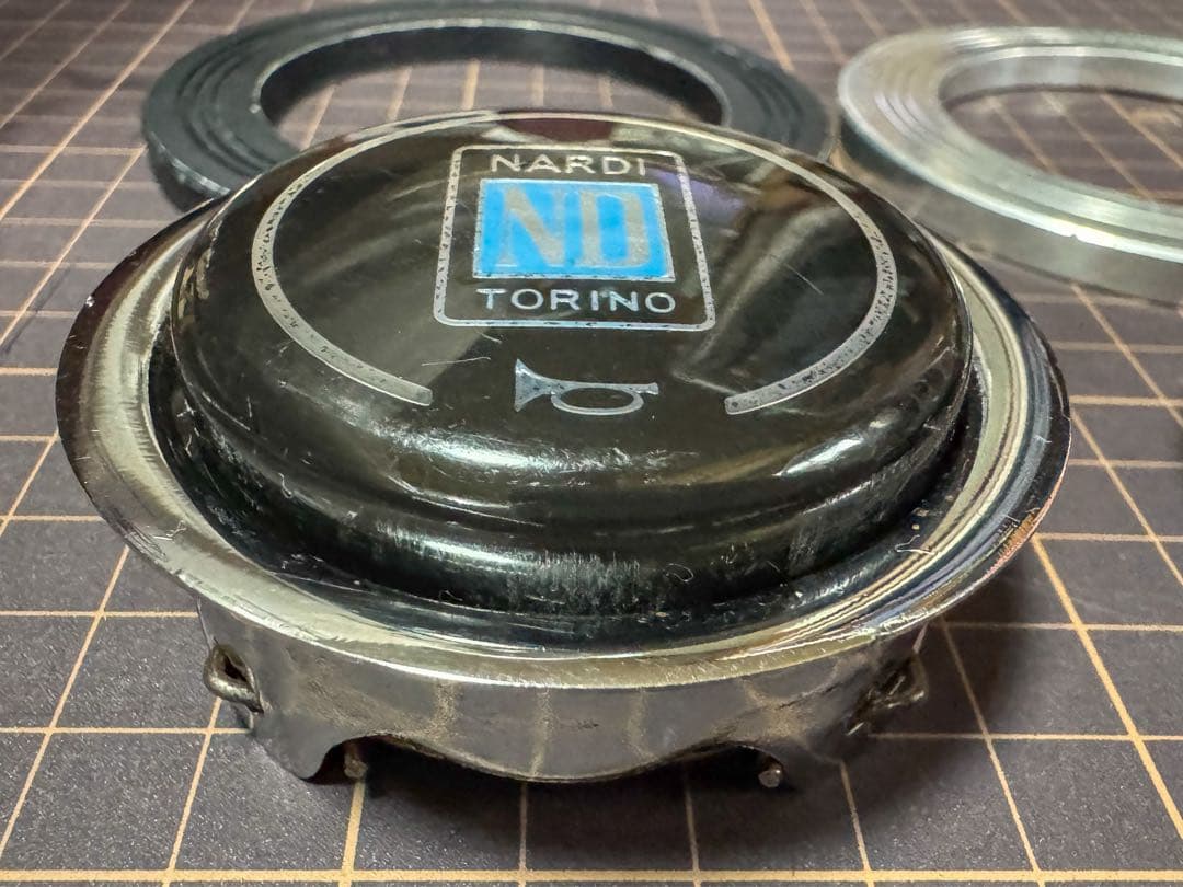 当時物 NARDI クラシック ホーンボタン リング セット