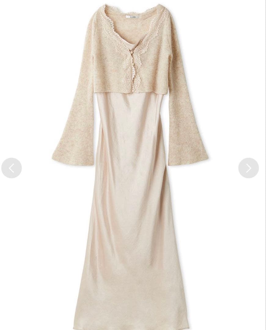 SNIDEL キャミワンピースモヘアカーディガンセット