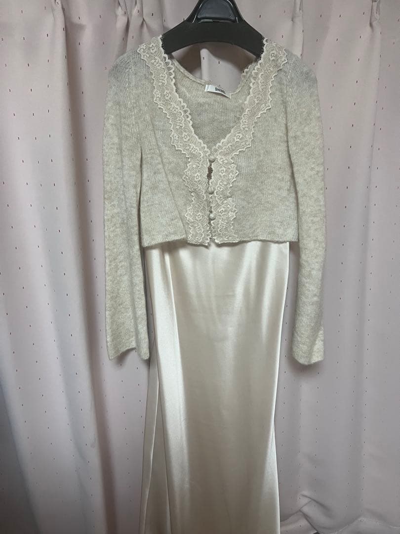 SNIDEL キャミワンピースモヘアカーディガンセット