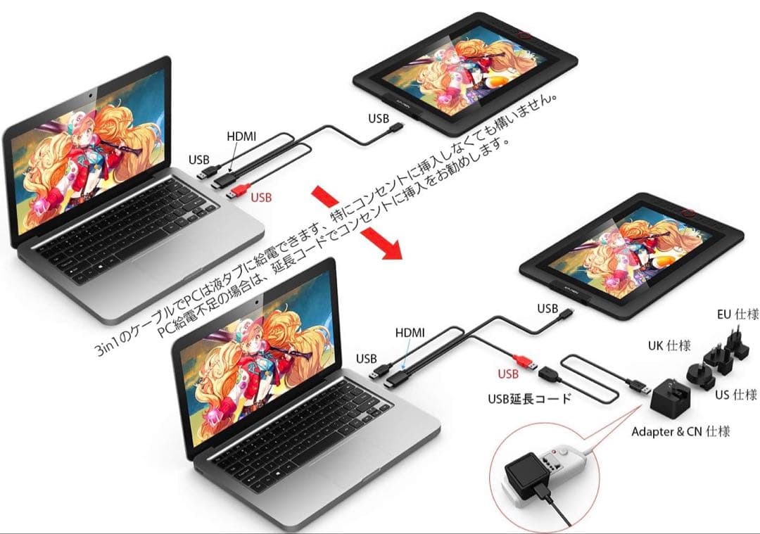 XPPen Artist 13.3 Pro 液晶ペンタブレット