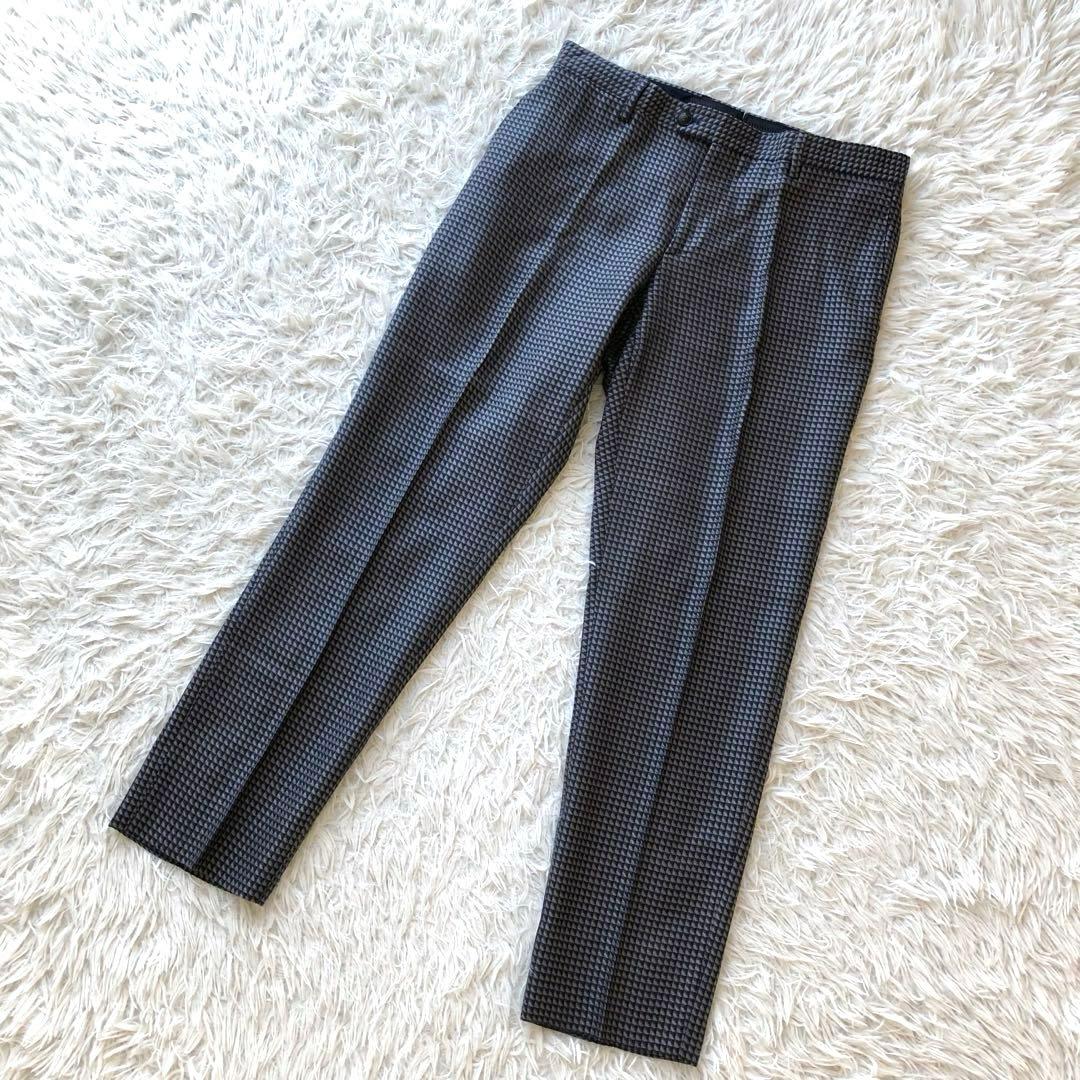 【極美品 現行 XL】エトロ　スラックス　ジオメトリック柄　ペイズリー　絹　毛